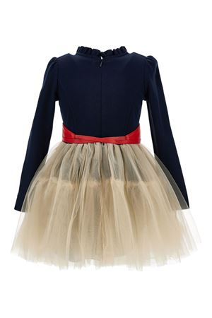 blue cotton dress MONNALISA KIDS | 11F9086207056S